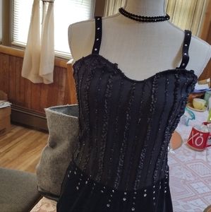HOLIDAYS** Black Velvet w/ Studs*** Dance Unitard SZ S/ M Approx 5/6 s (no tag)